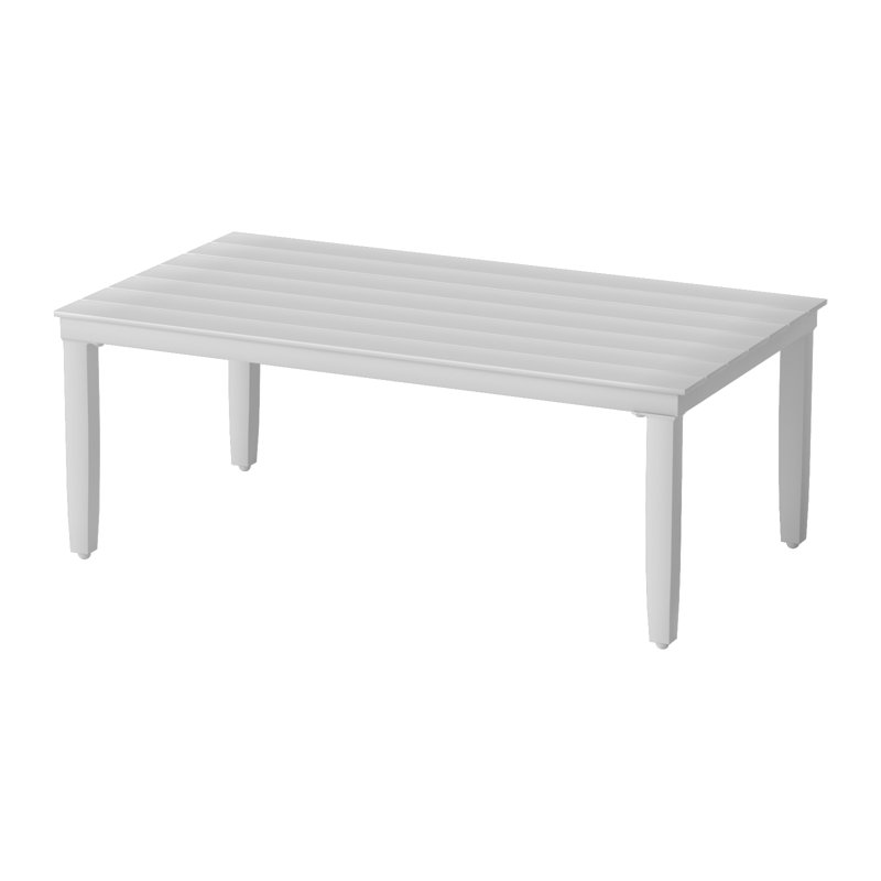 Table basse en aluminium pour table basse de conversation pour l'extérieur, Blanc