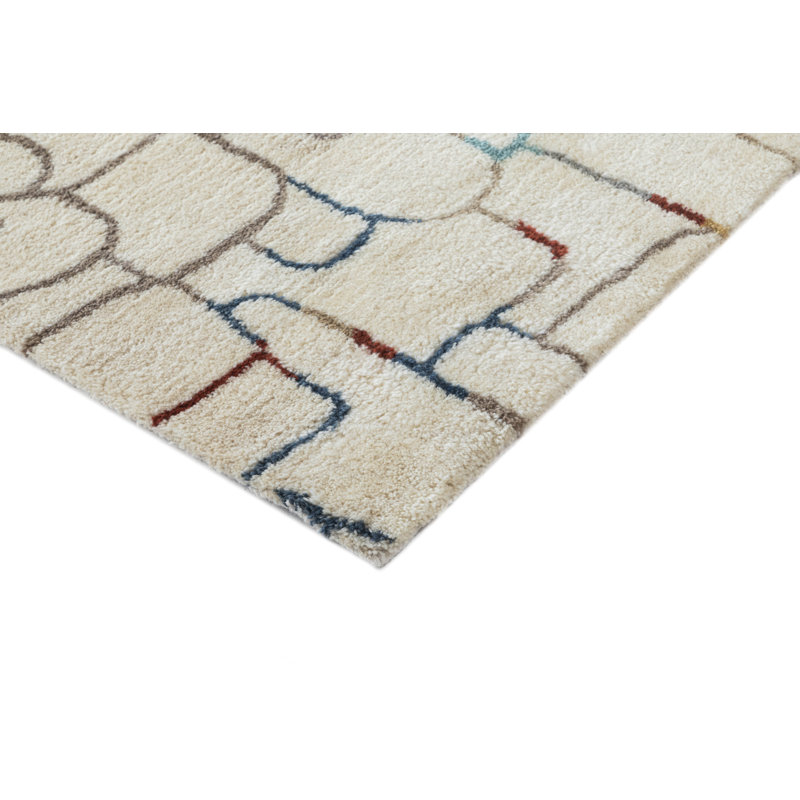 Tapis en laine touffeté à la main Modern Shag - Pebble, Rectangulaire 2 pi x 3 pi