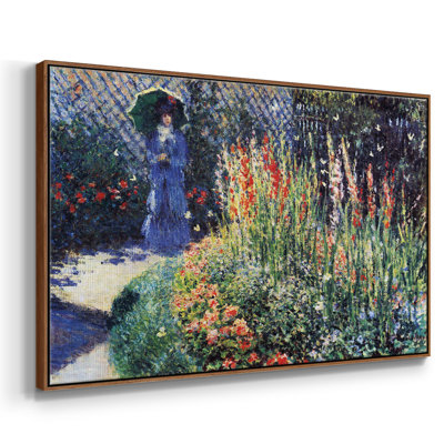 «Gladiolas», reproduction encadrée sur toile par Claude Monet