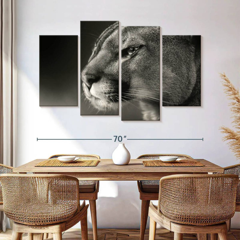 Brampt Cougar Face, 42" H x 68" W