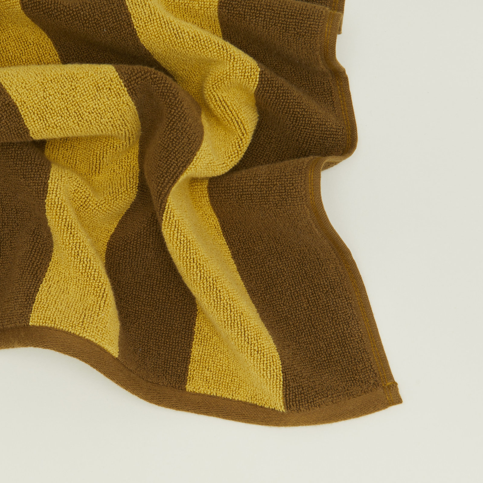 Simple Striped 100% Cotton Bath Mat, Blush/Terracotta