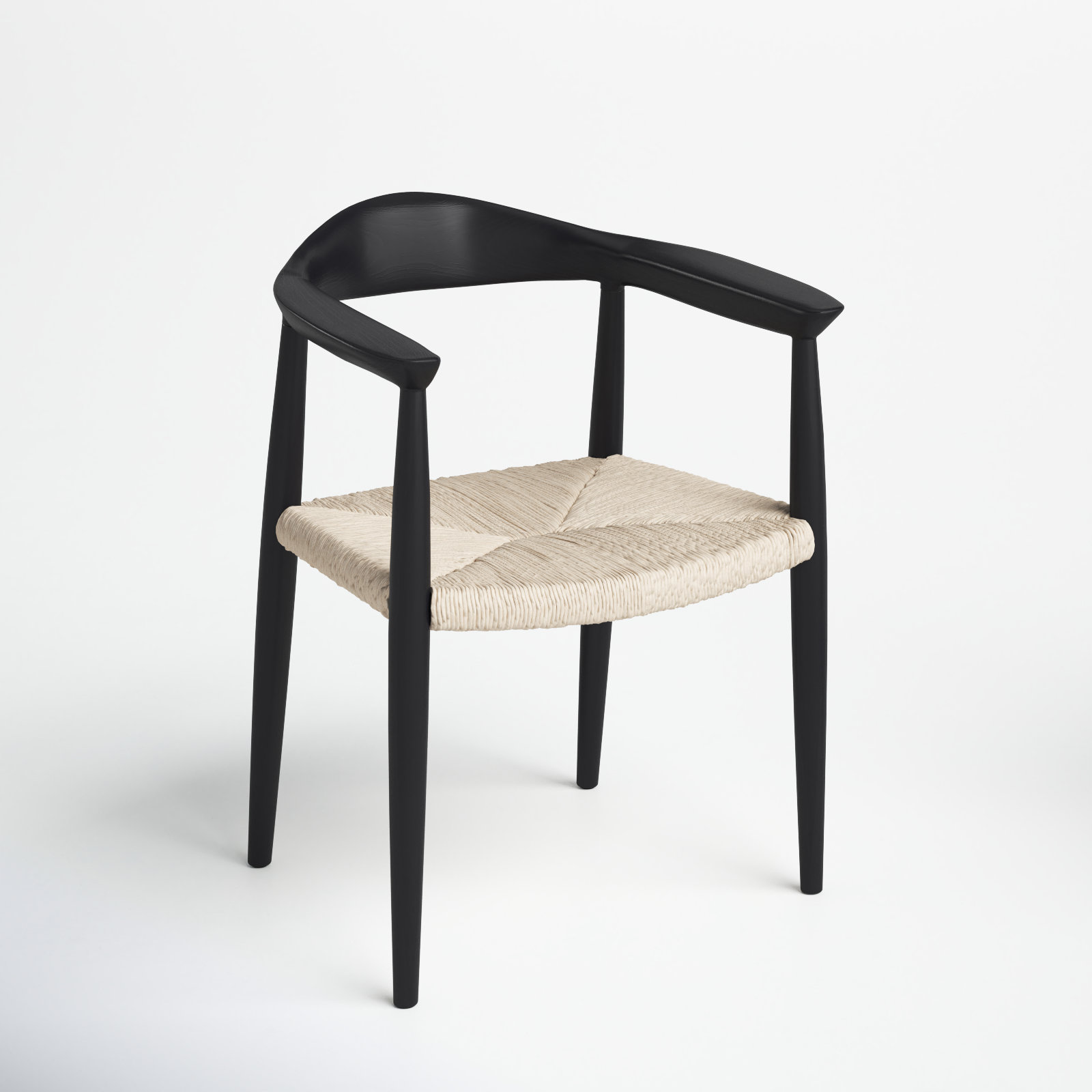 Arlo Teak Dining Armchair, Black