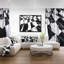 « 3d checked flag », reproduction d’impression sur toile tendue encadrée-63674855