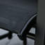 Chaise de véranda avec table - 2 chaises, toile de ventilation, chaises de patio noires