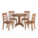 Alexa-Mae 4 - Person Solid Wood Top Pedestal Dining Set