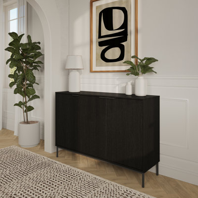 Buffet Connor 3 portes noir 