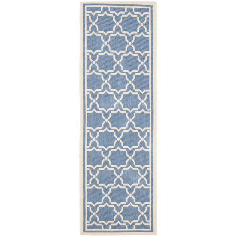 Dirks Performance Geometric Indoor/Outdoor Area Rug, Runner 2'3" x 10'