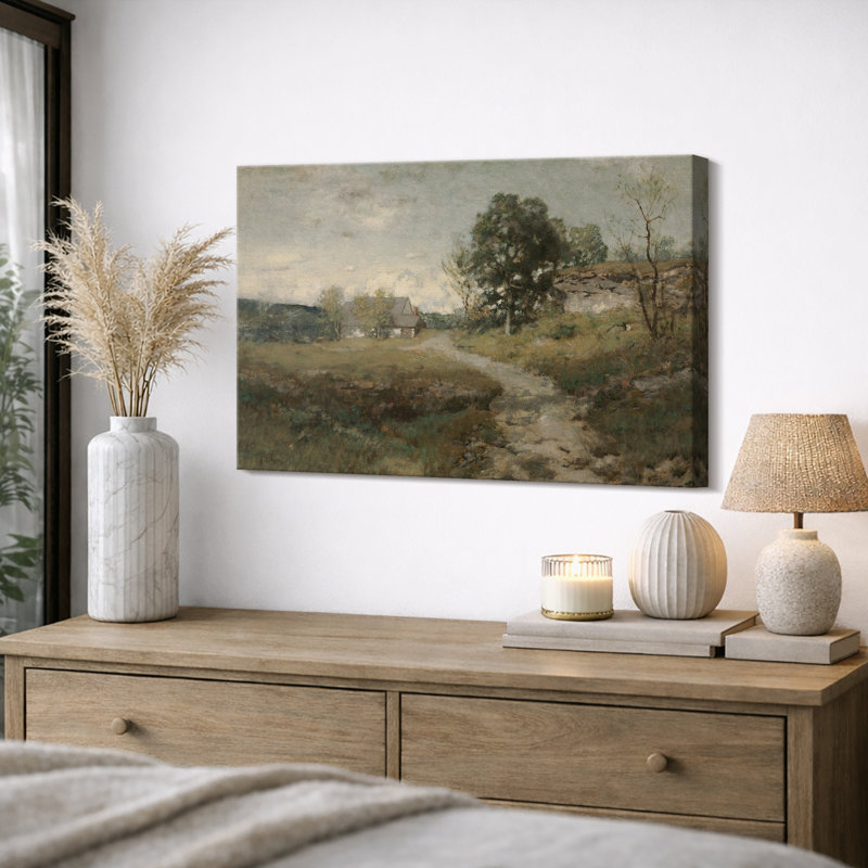 «Rustic Countryside», campagne de campagne, H 16 po x l 24 po, Toile tendue