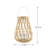 D9.5X13.5" Sienna Bamboo Lantern With Rope Handle