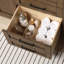 Meuble-lavabo double 72,05 po avec plateau en marbre Jaylea
