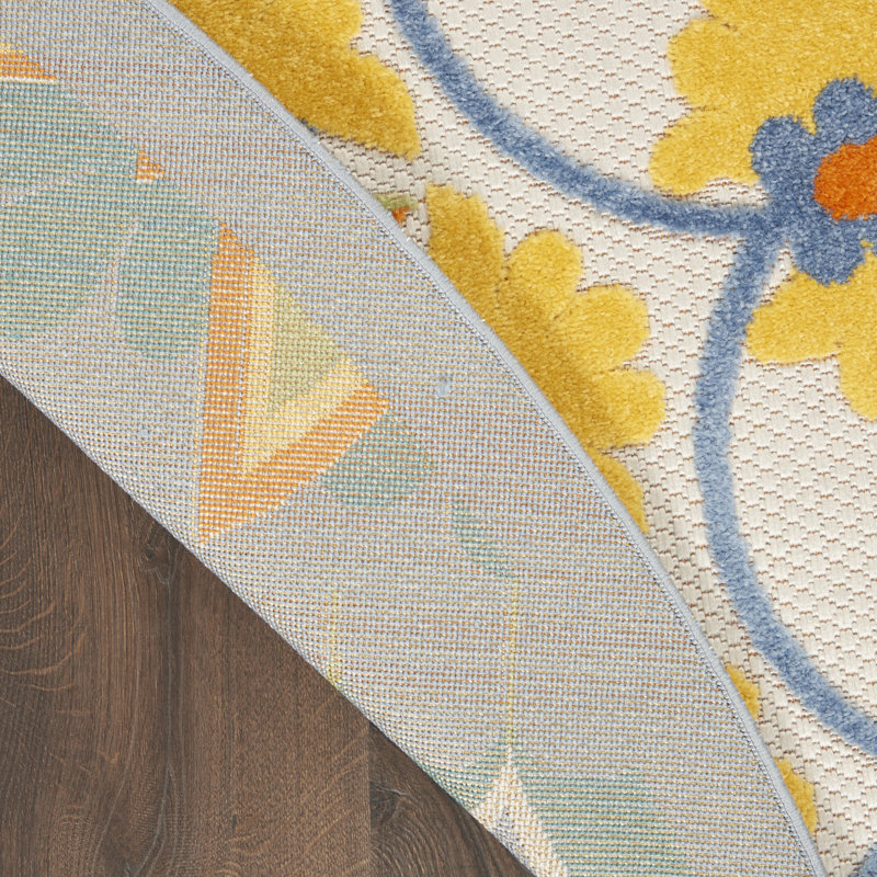Agafia Floral Indoor Rug, Round 7'10"