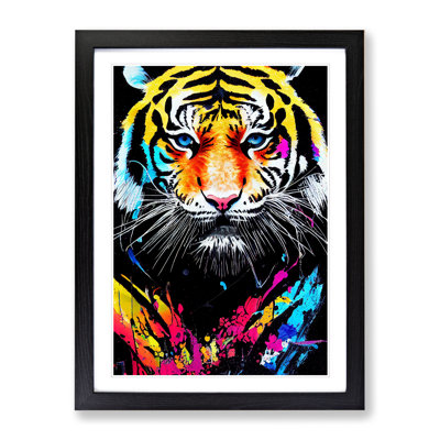 Painted Tiger No.1 Abstract - Single Picture Frame Painting