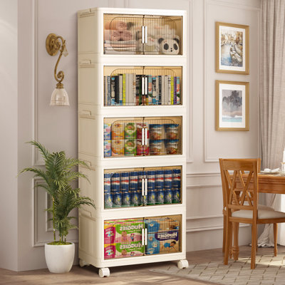 Foldable Storage Bins ,Plastic Storage Cabinet With Wheels