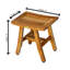 CoastalVogue Satori, tabouret de douche en teck de 14 po, repose-pieds en teck et tabouret de rasage en teck, l 14 po x T 15 po, en teck naturel