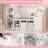Kids Bookshelf with Reading Nook, Toddler Bookcase Bench with Seat Cushion and 7 Storage Cubbies