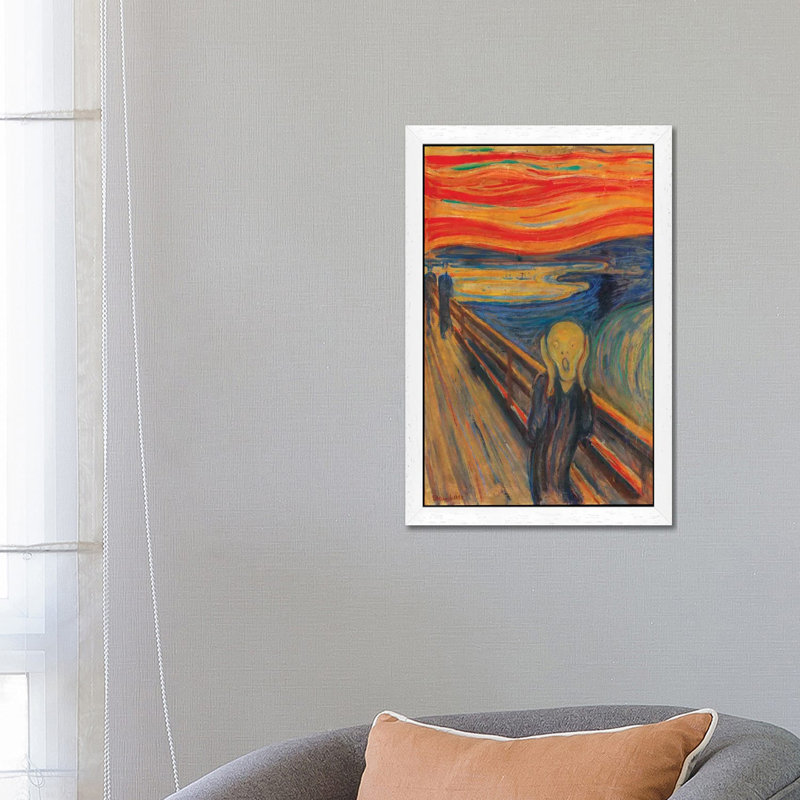 The Scream, 1893 (Oil, Tempera & Pastel On Cardboard) by Edvard Munch - Painting on Canvas, 152.5 cm H x 101.5 cm W