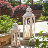 Medders Farmhouse Diamond Antique Tabletop Lantern Set