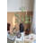 Clear Glass Accent Vase With Artistic Amber Spots