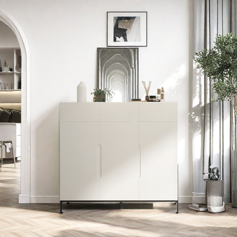 24 Pair Shoe Storage Cabinet, White