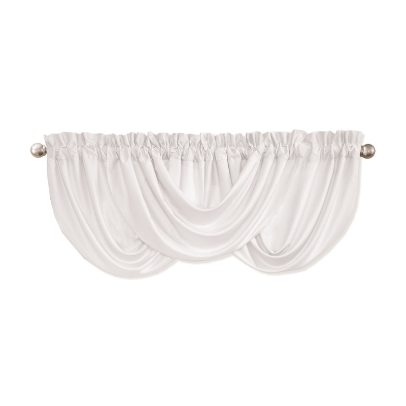 Cantonnière à fenêtre simple Lush Decor Lucia, Blanc