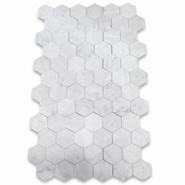 9" x 15" Marble Honeycomb Mosaic Wall & Floor Tile