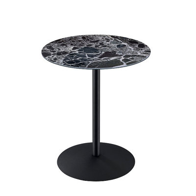 Table de bout avec plateau en marbre texturé