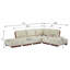 Canapé d'angle modulaire en boucle avec pouf-291368381-291368378