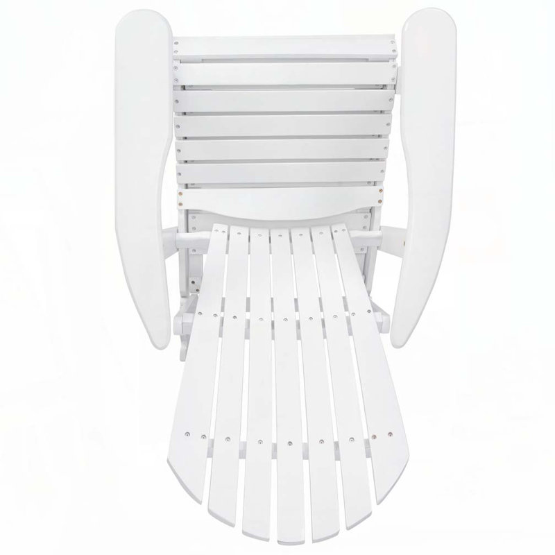 Chaise Adirondack d'extérieur en bois, Blanc