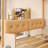 Wood Frame Full Size Car Bed With Pillow, Ceiling Cloth-1543015315