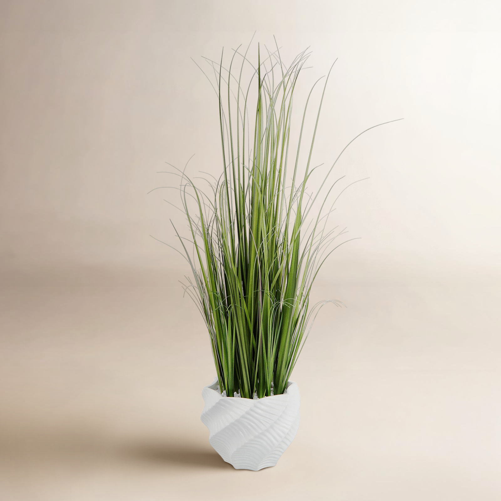 38'' Faux Onion Grass Grass in Ceramic Pot