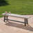 Sandblast Finish Acacia Wood Dining Bench With Rustic Metal Frame, Perfect For Outdoor And Indoor Use-1292893149