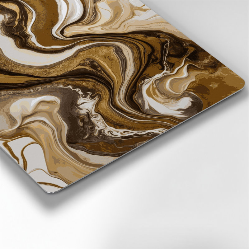 Art abstrait abstrait en métal brun 96, H 32 po x l 32 po