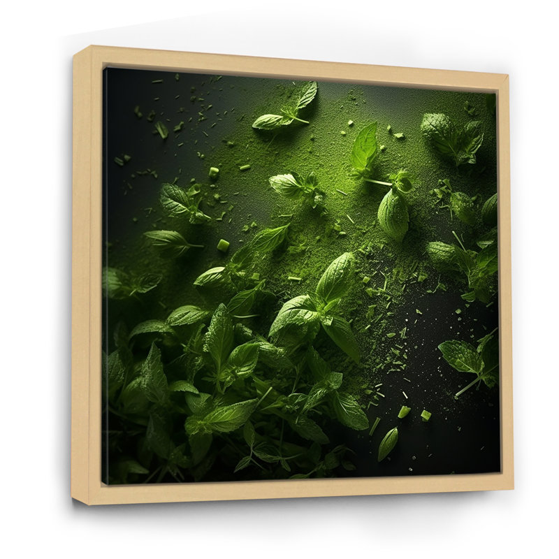 «Natures Herbal Hush» sur toile, H 30 po x l 30 po x P 1 po, Cadre naturel flottant