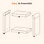 Table de bout en bois massif 23,62 po avec tablettes de rangement pour le salon