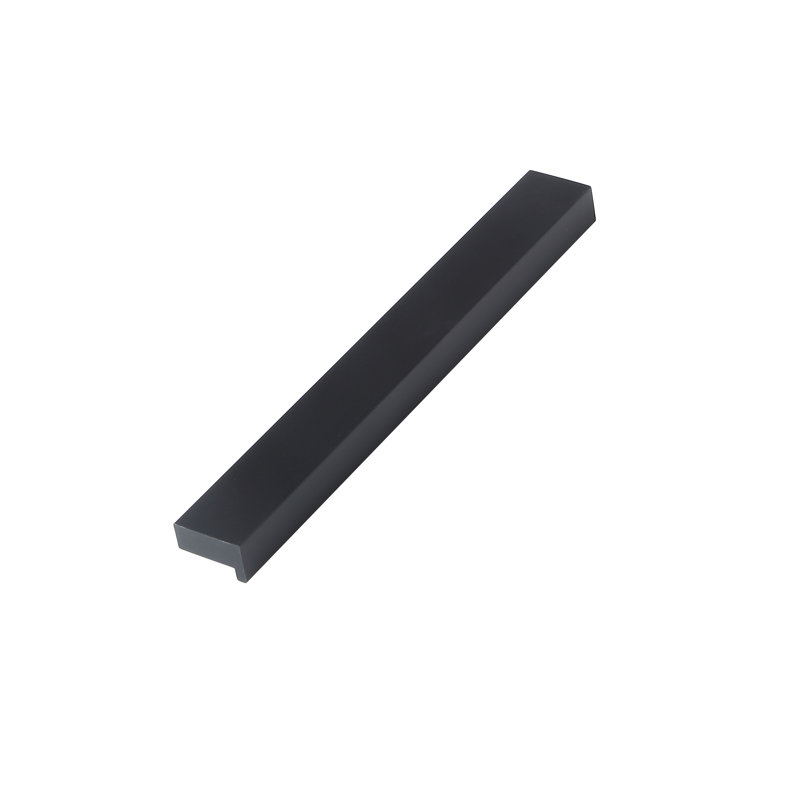 Matte Black Aluminum Finger Cabinet Pull Set with Mounting Hardware