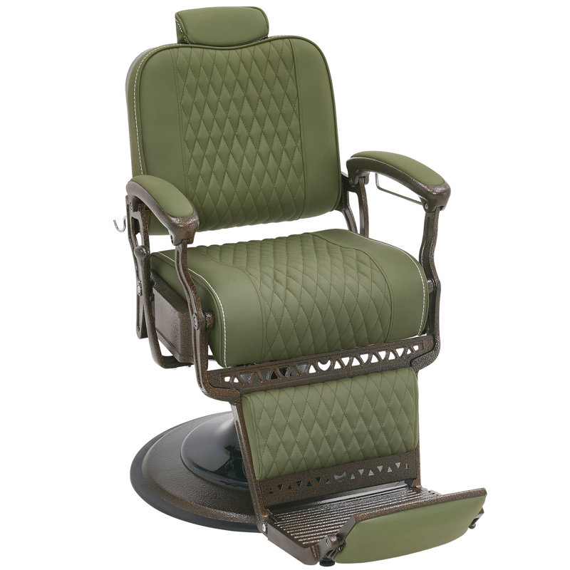 Fauteuil inclinable de salon de coiffure 25 po, Similicuir vert