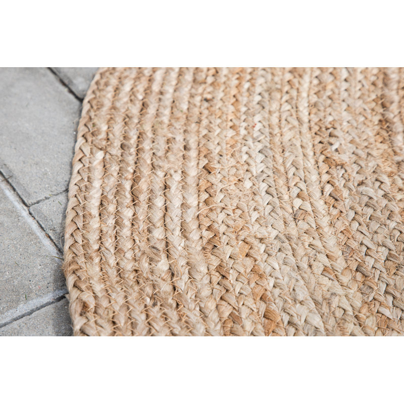 Slauson Solid Colour Hand Woven Area Rug, Round 200cm