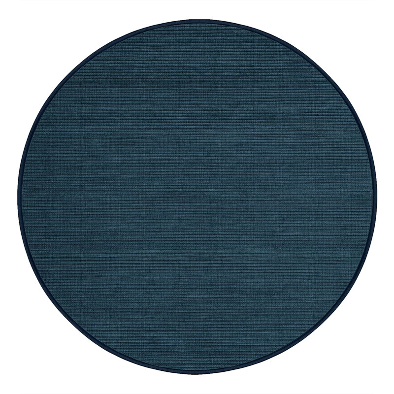 Machine Washable Solid Gray Area Rug, Round 4'