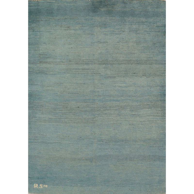 Tapis unique bleu marine et bleus 4 pi 7 po x 3 pi 4 po Cootes