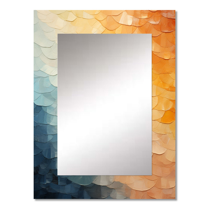 Minimalism Colours In Harmony III - Large Wall Mirror On Metal, 32" x 24"