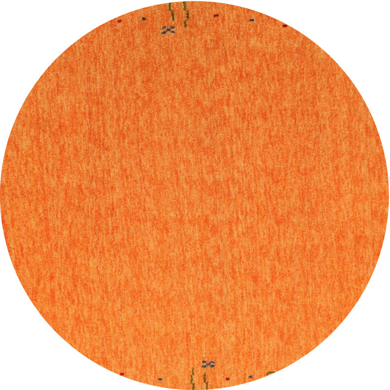 Tapis orange, Rond 8 pi