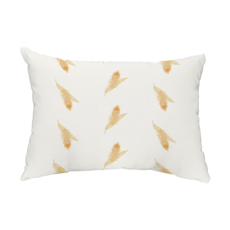 Outdoor Reversible Throw Pillow, Yellow