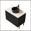 Meuble-lavabo autoportant de 24 po avec lavabo en céramique, motif en pierre et comptoir-1138791938