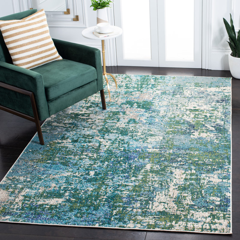 17 Stories Wambaw Performance Abstract Rug & Reviews | Wayfair