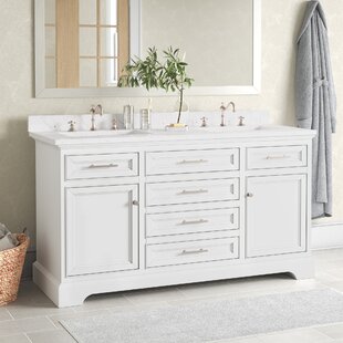 Frances Woven Rattan 2-Door Bathroom Undersink Unit, White