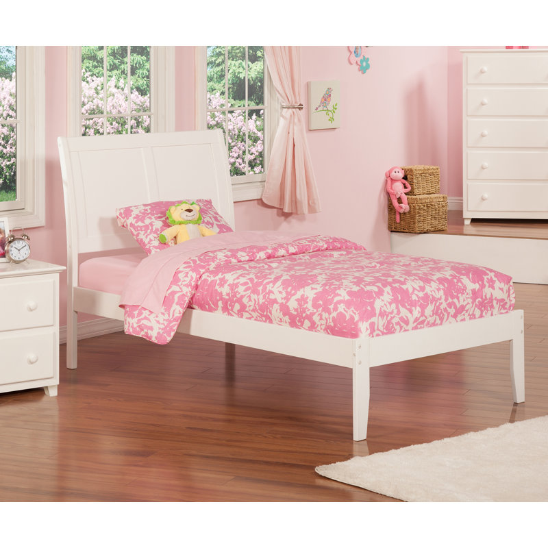 Lampley Solid Wood Platform Bed, White