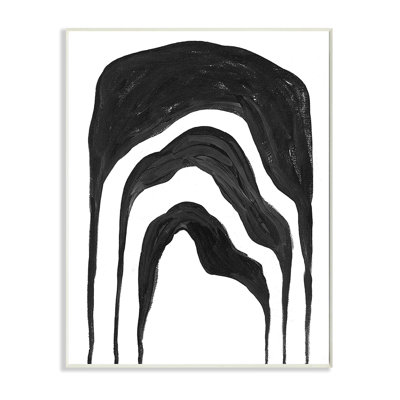 «Abstract Black Arches Organic Smoke Shape» par Daphne Polselli - impression d'art graphique