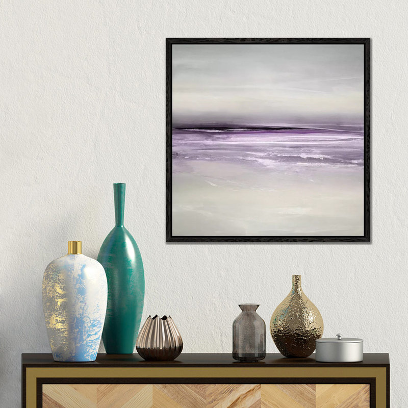 Sunlit Horizon Iii by Maggie Olsen - Wrapped Canvas Panoramic Print, Black Floater Framed, 45.72 cm H x 45.72 cm W