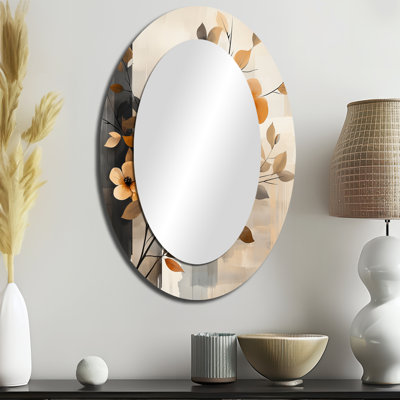 Miroir mural orange et orange