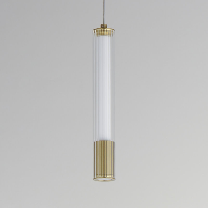 Celine 1 - Light LED Single Pendant, Natural Aged Brass
